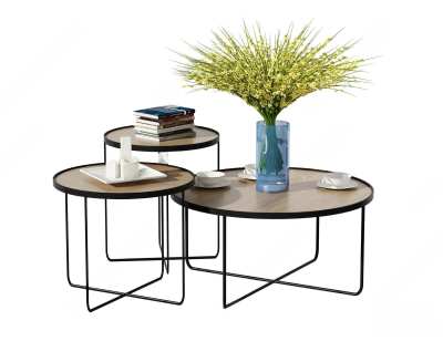 现代茶几3D模型下载